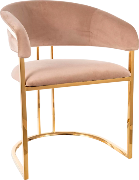 Изображение товара Стул Signal Tulipe Velvet (Bluvel 28 бежевый/золотой)