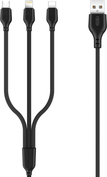 Изображение товара Кабель XO 3 в 1 USB кабель 1M / NB103 (черный)