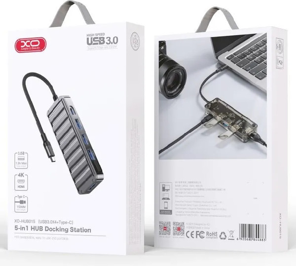 Изображение товара USB-хаб XO USB-хаб 5в1 / HUB015