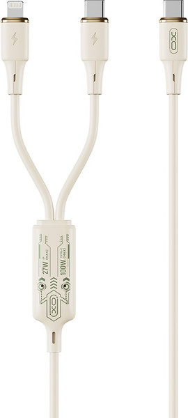 Изображение товара Кабель XO С Type-c на ip (27W)+Type-c (60W) / NB-Q262 (1.2м)