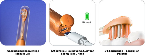 Изображение товара Электрическая зубная щетка Oclean Ease N1800 (оранжевый)