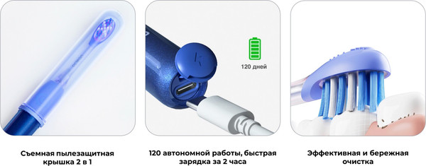 Изображение товара Электрическая зубная щетка Oclean Ease N1800 (синий)