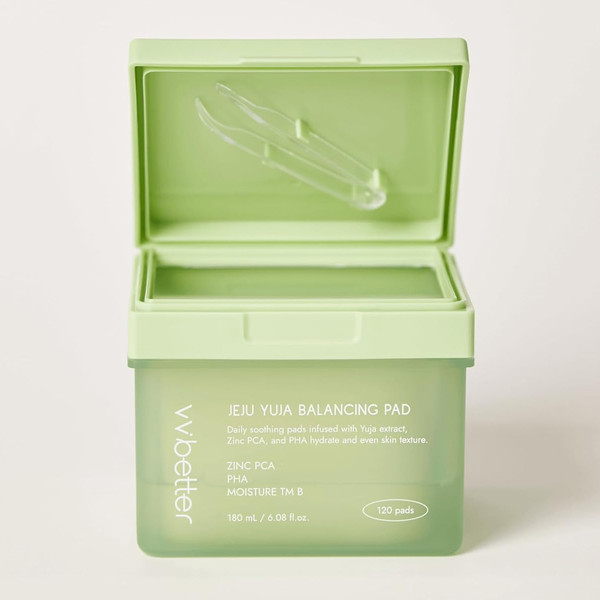 Изображение товара Пэд для лица VVbetter PCA, PHA, Moisture TM B / Jeju Yuja Balancing Pad с цинком (120шт)