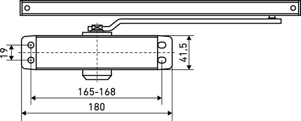 Изображение товара Доводчик с рычагом Аллюр Comfort ДД 168/3-4 AH-W RAL9016 (белый)
