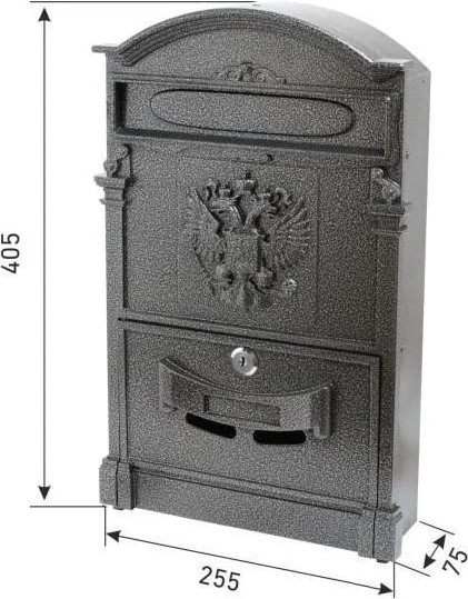 Изображение товара Почтовый ящик Аллюр Герб №4011 (серебристый)