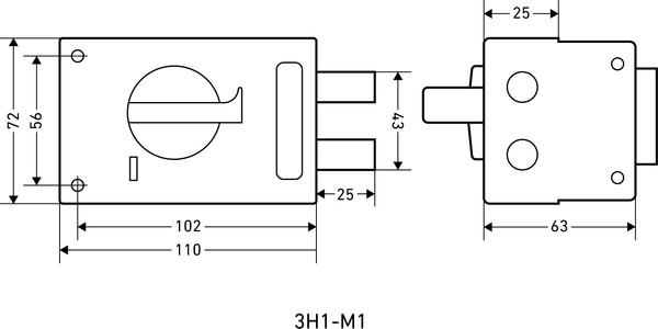 Изображение товара Замок накладной Аллюр ЗН1-М1