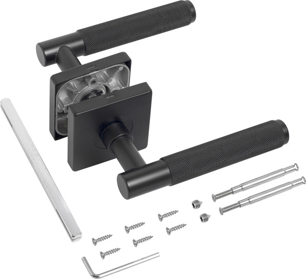 Изображение товара Ручка дверная БУЛАТ Ферона РФ 01.02.02 (матовый черный)