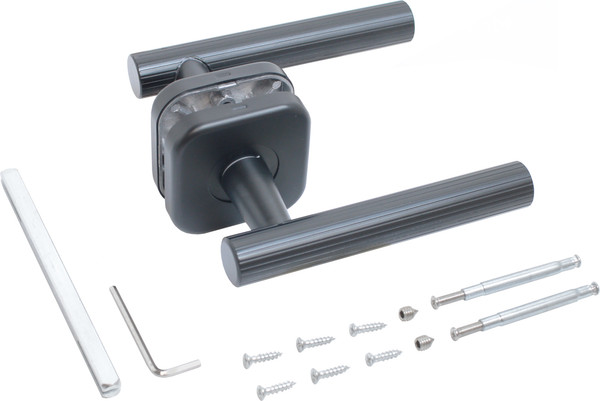 Изображение товара Ручка дверная БУЛАТ Форте РФ 04.02 (матовый черный)