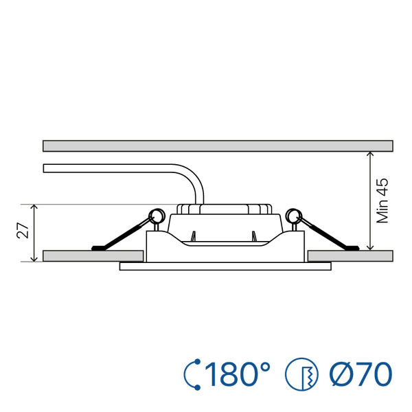 Изображение товара Точечный светильник LuminArte LDL01-7W-R-3К