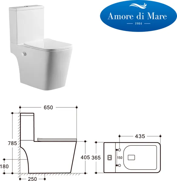 Изображение товара Унитаз напольный Amore di Mare N900X Tronto Bidet (с функцией биде)
