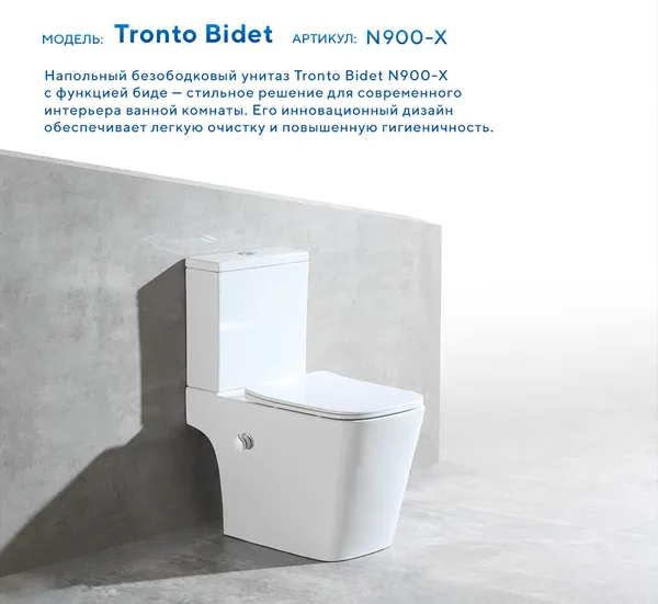Изображение товара Унитаз напольный Amore di Mare N900X Tronto Bidet (с функцией биде)