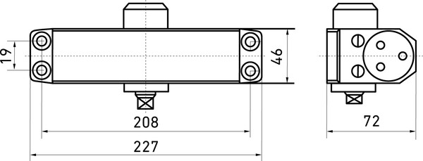 Изображение товара Доводчик с каналом скольжения БУЛАТ Arctic ДД 504/5 A-S (серебристый)