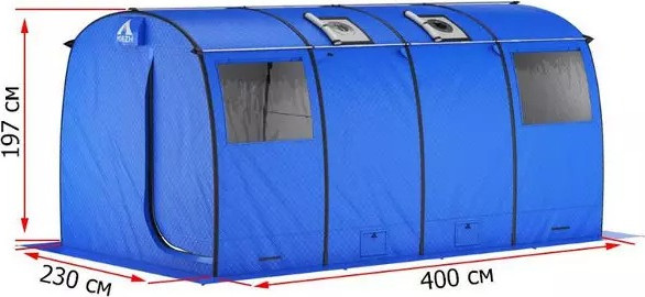 Изображение товара Палатка-баня MORZH Max XL (синий/красный)
