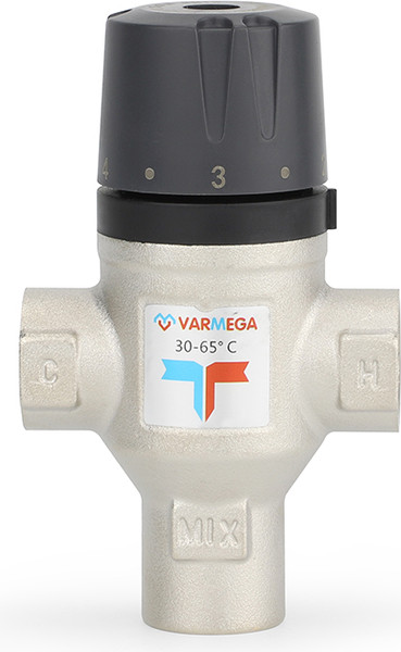 Изображение товара Клапан термостатический Varmega ВР 1/2" 30-65 Kvs 1.7 / VM17901 (смешение вниз)