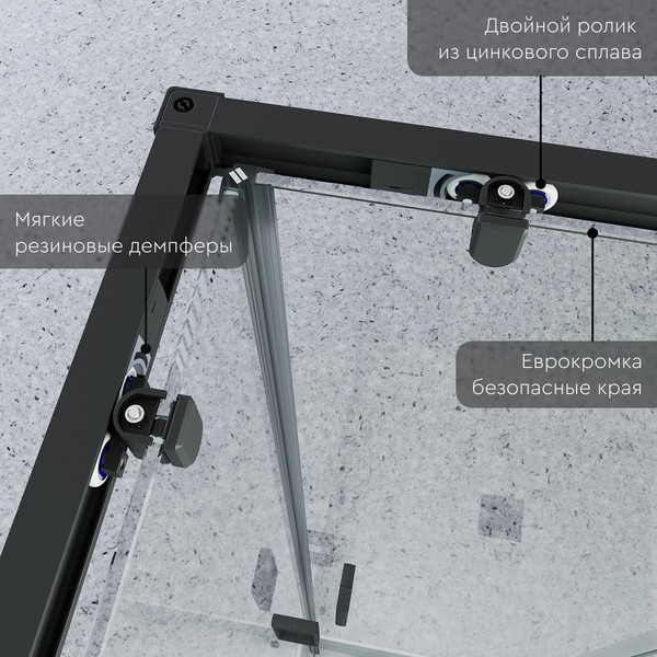 Изображение товара Душевой уголок Benetto BEN_901_BL_C 1950x1000x1000