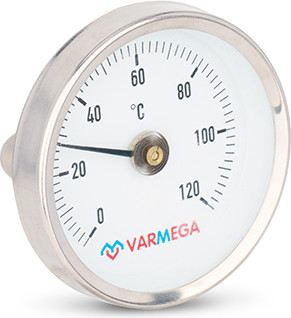 Изображение товара Термометр биметаллический Varmega Накладной 63мм 120С с пружиной / VMMT05-635000