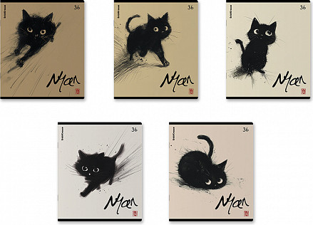 Изображение товара Тетрадь Erich Krause Blur Cat / 63286 (36л, клетка)