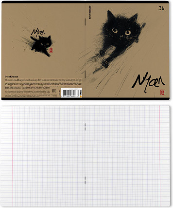 Изображение товара Тетрадь Erich Krause Blur Cat / 63286 (36л, клетка)