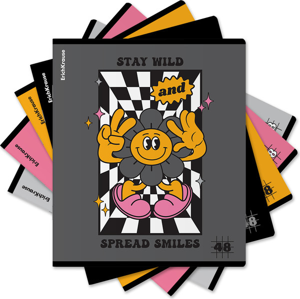 Изображение товара Тетрадь Erich Krause Positive Vibe / 54251 (48л, клетка)