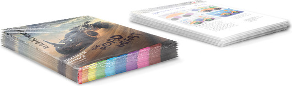 Изображение товара Набор цветной бумаги Erich Krause Road Beast двусторонняя на клею / 63619 (10цв)