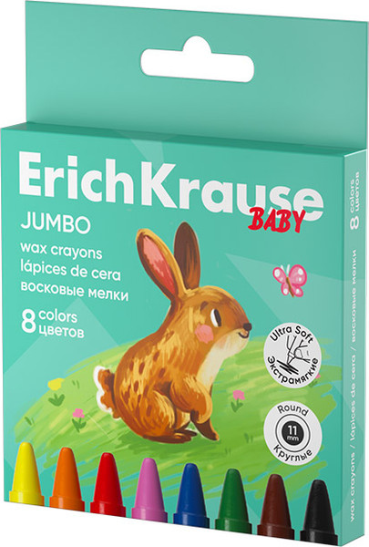 Изображение товара Восковые мелки Erich Krause Baby Jumbo / 62942 (8цв)