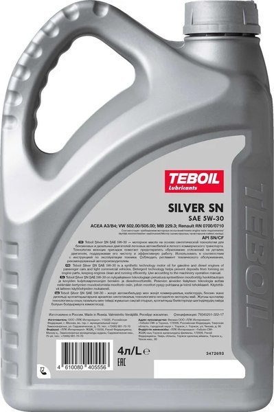 Изображение товара Моторное масло Teboil Silver SN 5W30 / 3453917 (4л)