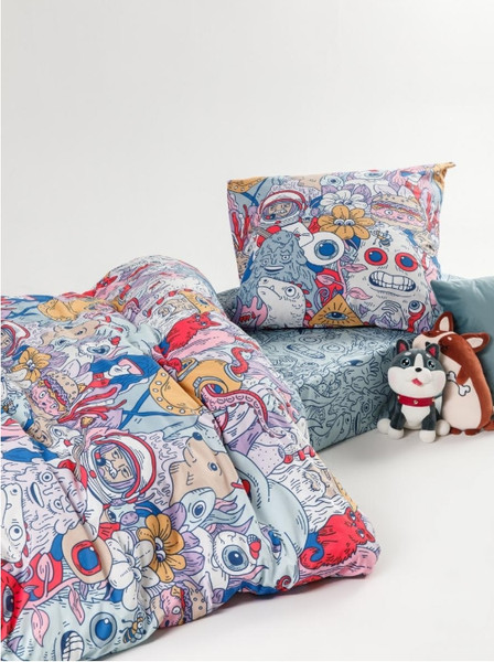 Изображение товара Комплект постельного белья Wake me Wake Дудлики 1.5сп 50x70 / 70708-1+70709-1