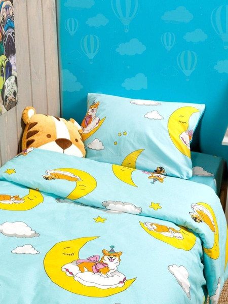 Изображение товара Комплект постельного белья Wake me Wake Лучший друг 1.5сп 70x70 / 70704-1+70705-1