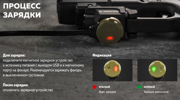 Изображение товара Фонарь Armytek Buckler M1 / F09301C (белый свет)
