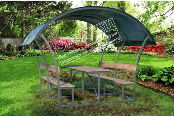 Изображение товара Беседка КомфортПром Астра 3м с покрытием / 1000000130 (тонированный)