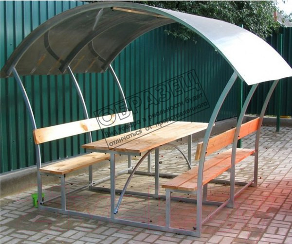 Изображение товара Беседка КомфортПром Астра 3м с покрытием / 1000000130 (тонированный)