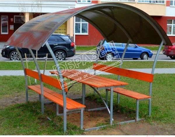 Изображение товара Беседка КомфортПром Астра 3м с покрытием / 1000000130 (тонированный)