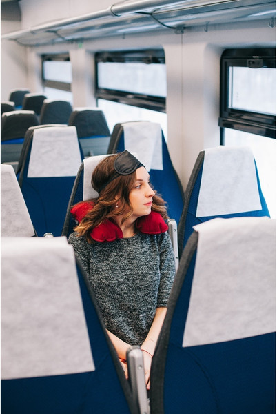 Изображение товара Подушка на шею Onlytop 778032 (бордовый)