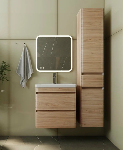 Изображение товара Зеркало Symbolite Атлантика 60x60 (с подсветкой и часами)