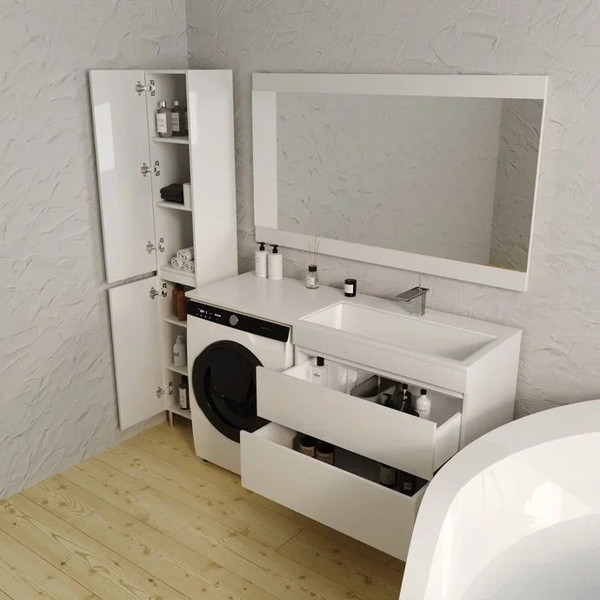 Изображение товара Зеркало Symbolite Даллас 130 Люкс (белый)