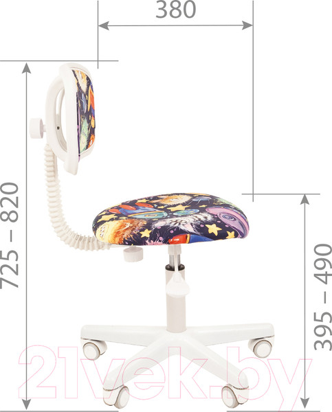 Изображение товара Кресло детское Chairman Kids 101 (белый пластик/нло)