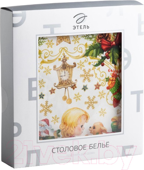 Изображение товара Скатерть Этель Новогодние игрушки / 2690321 (круглая)
