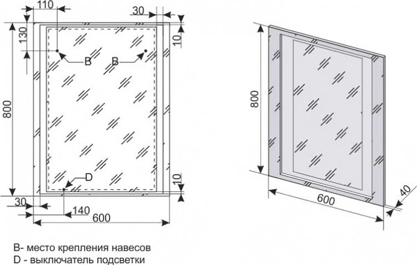 Изображение товара Зеркало Symbolite Прованс 60 (с подсветкой)