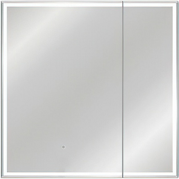 Изображение товара Шкаф с зеркалом для ванной Symbolite Квартет 80x80 (с подсветкой, сенсор на зеркале)