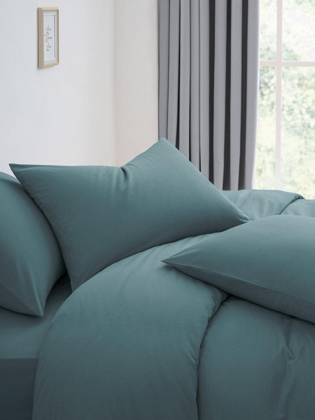 Изображение товара Комплект постельного белья Ночь нежна Темно-бирюзовый 2сп Евро 70x70 / 815