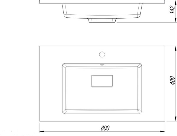 Изображение товара Умывальник Symbolite Line 80x48