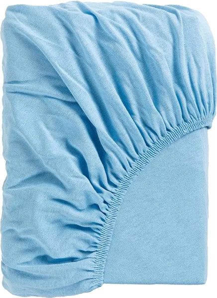 Изображение товара Простыня Ночь нежна Голубой Кулирка 160x200x20 (на резинке)