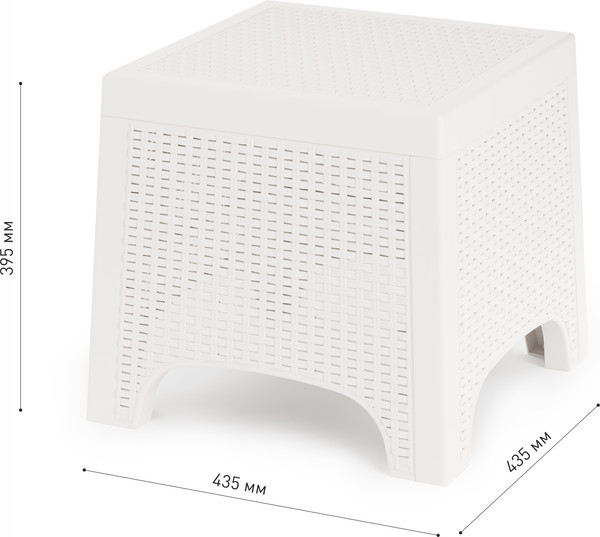 Изображение товара Кофейный столик садовый Альтернатива Ротанг Лайт М8910 (белый)