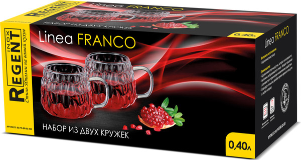 Изображение товара Набор кружек Regent Inox Franco 93-FR-BR-02-400
