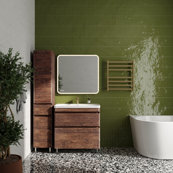 Изображение товара Тумба под умывальник Symbolite Атлантика 80 Люкс Plus (старое дерево)