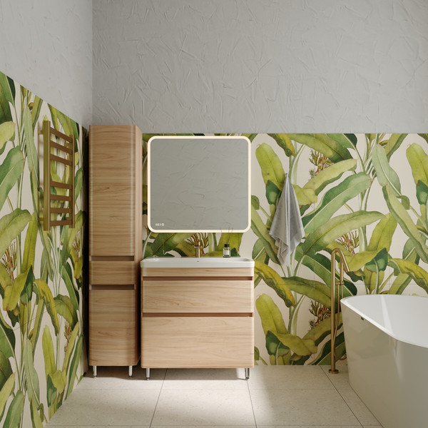 Изображение товара Тумба под умывальник Symbolite Атлантика 80 Люкс Plus (ясень перламутр)