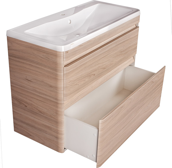 Изображение товара Тумба под умывальник Symbolite Атлантика 80 Люкс Plus (ясень перламутр)