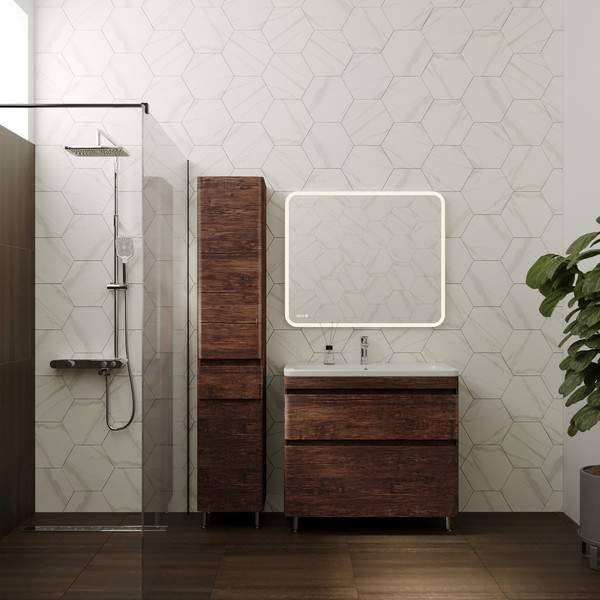 Изображение товара Тумба под умывальник Symbolite Атлантика 90 Люкс Plus (старое дерево)