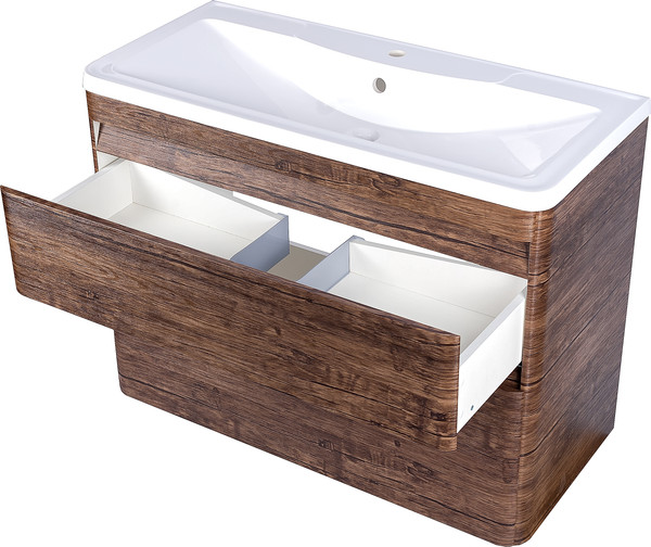 Изображение товара Тумба под умывальник Symbolite Атлантика 100 Люкс Plus (старое дерево)