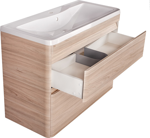 Изображение товара Тумба под умывальник Symbolite Атлантика 100 Люкс Plus (ясень перламутр)